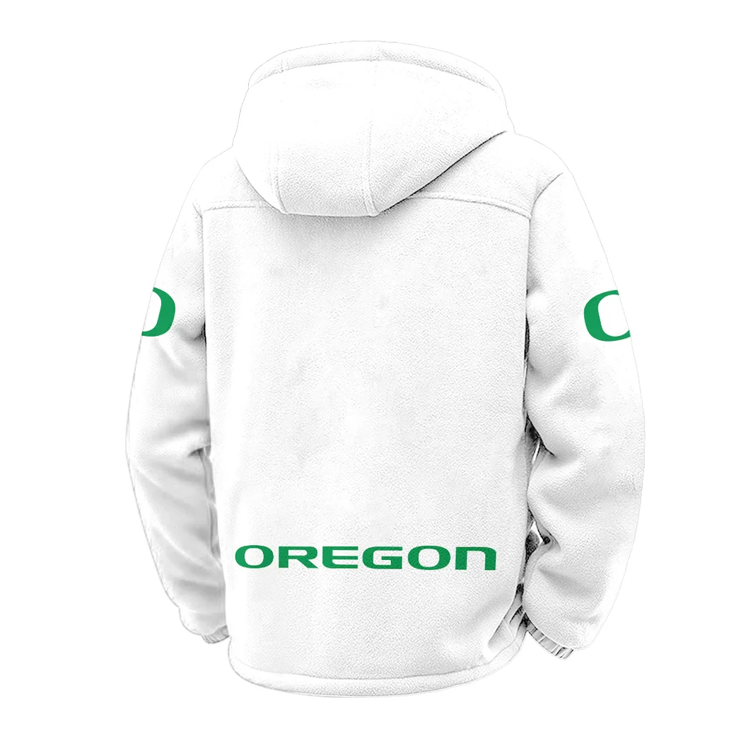 The Duck Spirit Winter Fleece Jacket, Cross-Training Thermal Zip HVN1449OD - White - Image 3