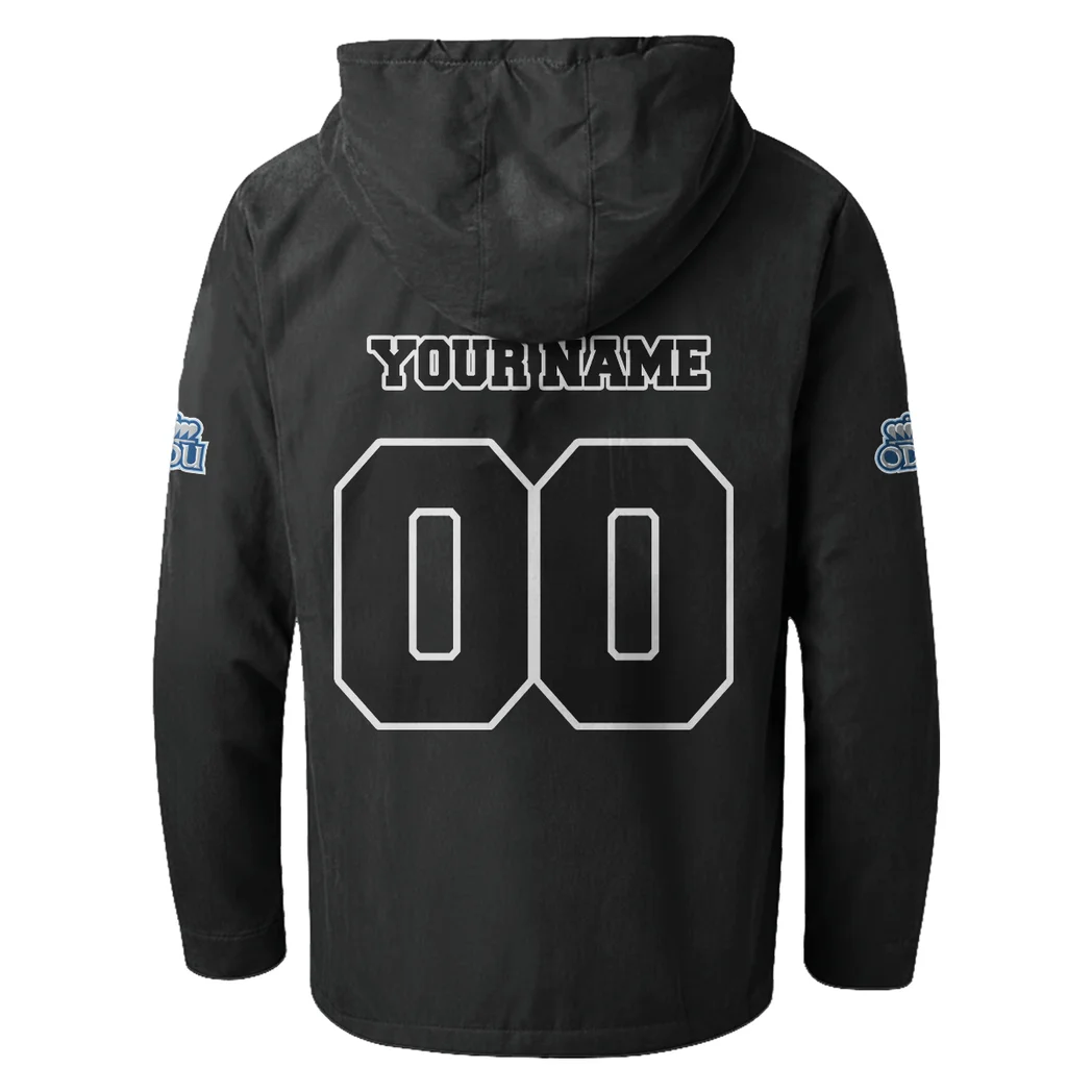 The Royal Blue Flannel Hoodie, Street Style Sport Hoodie HVN1449OD - Black - Image 3