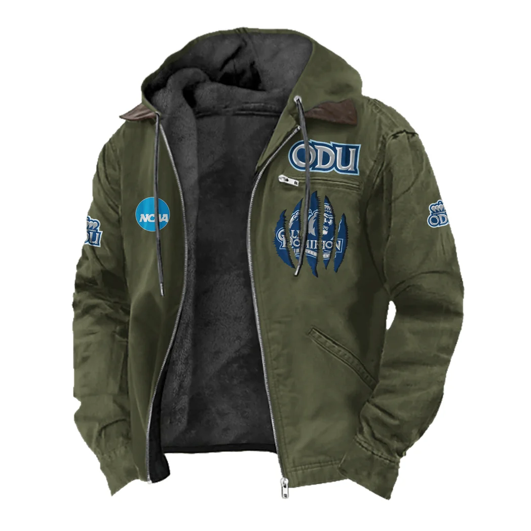 The Royal Blue Flannel Hoodie, Street Style Sport Hoodie HVN1449OD - Green - Image 2