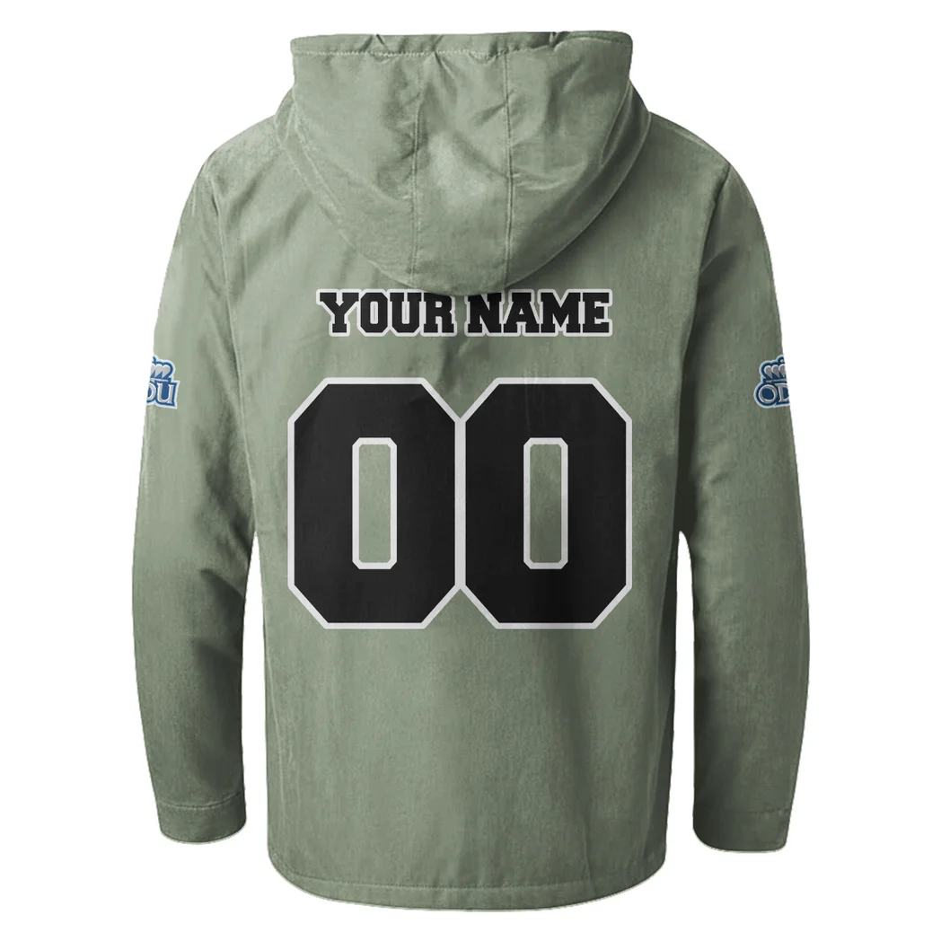 The Royal Blue Flannel Hoodie, Street Style Sport Hoodie HVN1449OD - Light Green - Image 3
