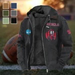 Ole Miss Flannel Hoodie, Warm Fan Flannel Hoodie HVN1449OM - Black