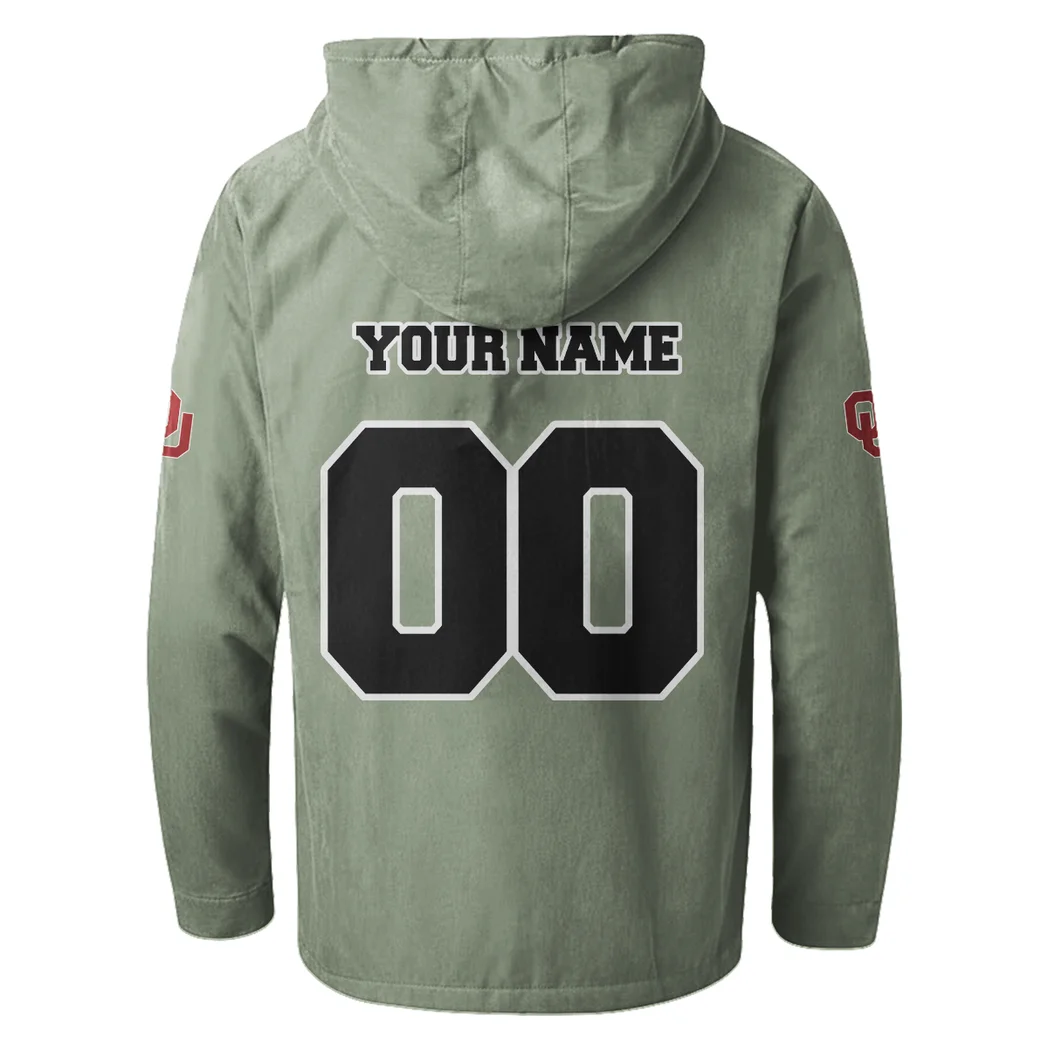 The Sooner Schooner Flannel Hoodie, Cold Game Day Hoodie HVN1449OS - Light Green - Image 3
