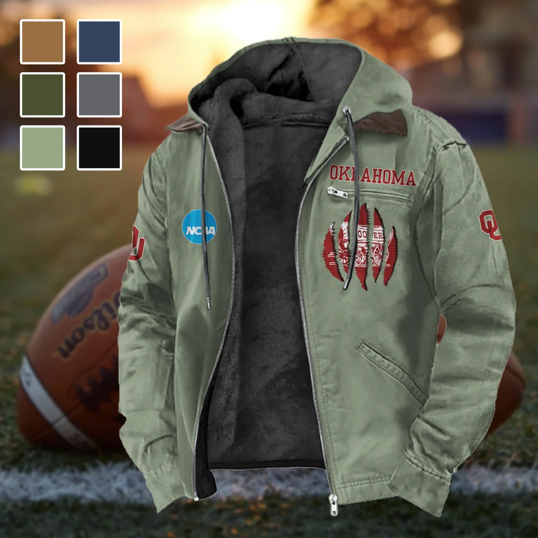 The Sooner Schooner Flannel Hoodie, Cold Game Day Hoodie HVN1449OS - Light Green