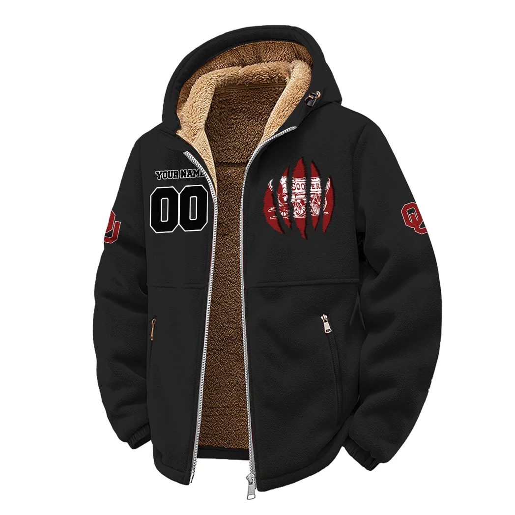 The Sooner Schooner Winter Fleece Jacket, Ultra-Soft Fleece Shell HVN1449OS - Black - Image 2