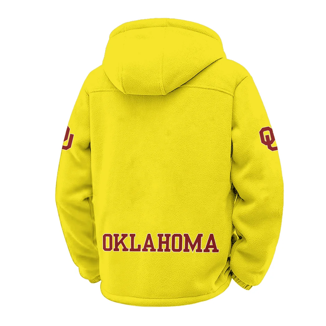 The Sooner Schooner Winter Fleece Jacket, Ultra-Soft Fleece Shell HVN1449OS - Yellow - Image 3