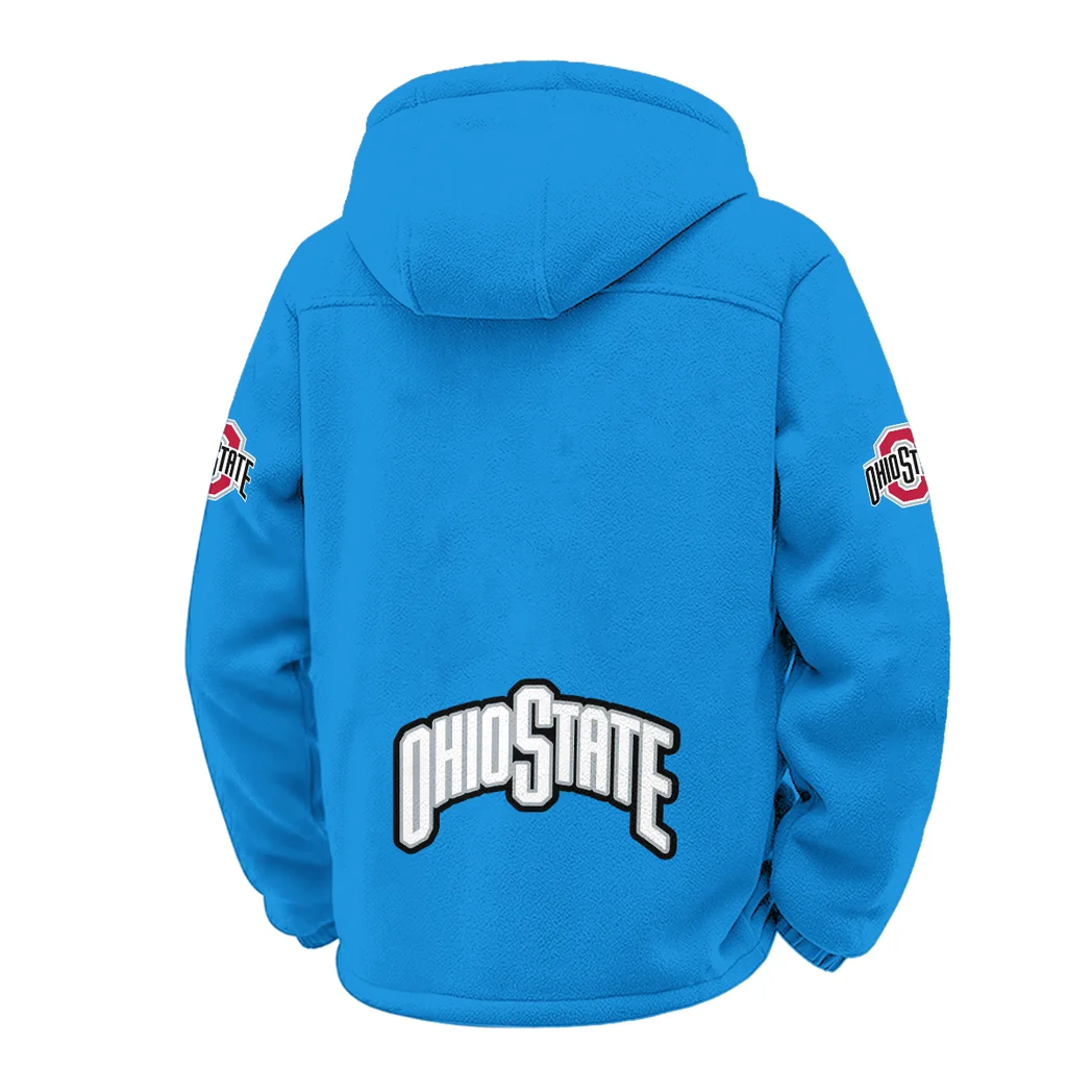 The Ohio State Elite Winter Fleece Jacket, Heavyweight Plush Fleece HVN1449OS - cyan - Image 3