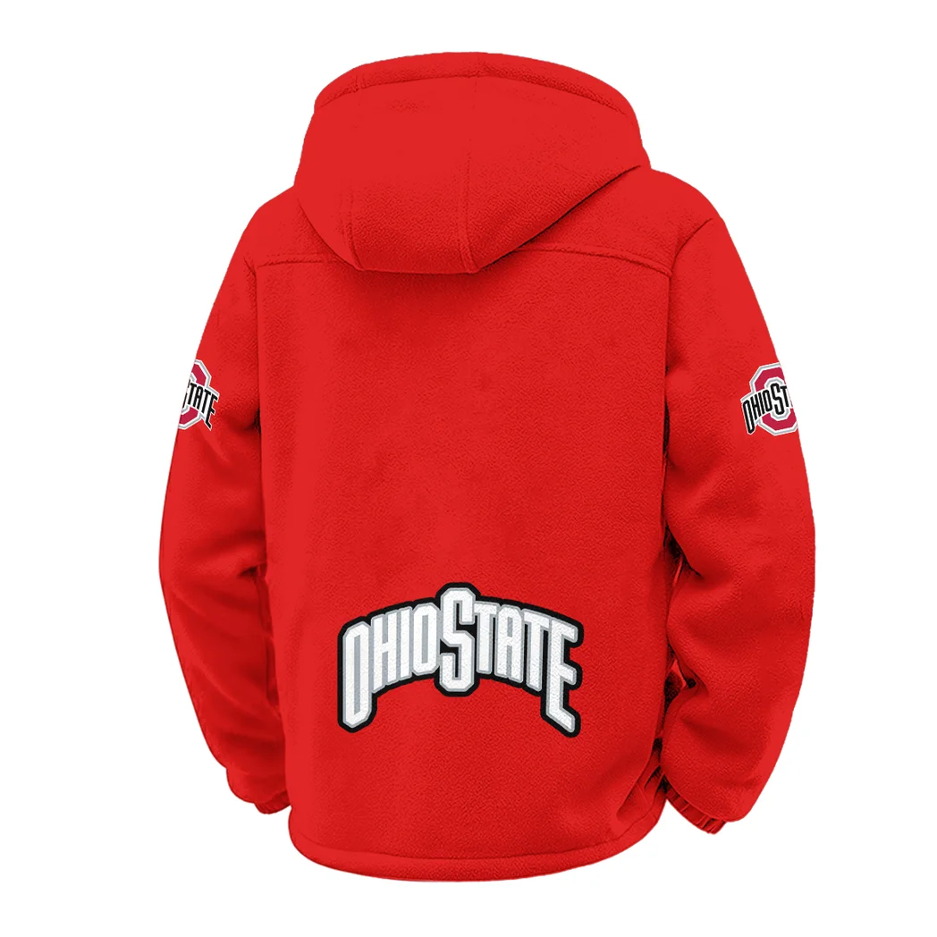 The Ohio State Elite Winter Fleece Jacket, Heavyweight Plush Fleece HVN1449OS - red - Image 3