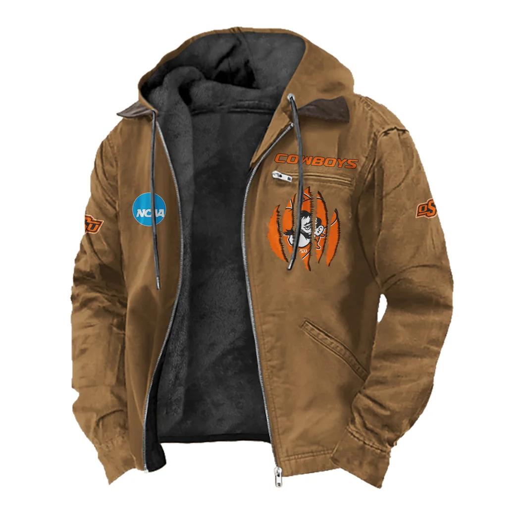 The Cowboy Spirit Flannel Hoodie, Classic Flannel Sport Hoodie HVN1449OS - Camel - Image 2