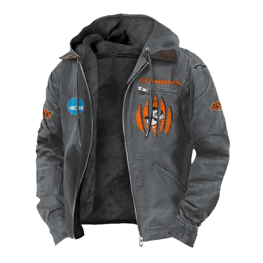 The Cowboy Spirit Flannel Hoodie, Classic Flannel Sport Hoodie HVN1449OS - Gray - Image 2