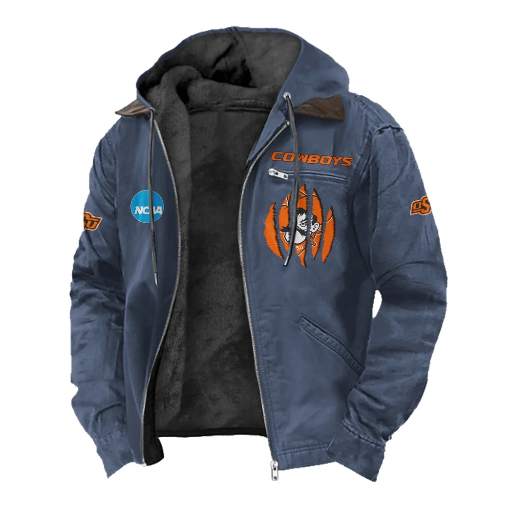 The Cowboy Spirit Flannel Hoodie, Classic Flannel Sport Hoodie HVN1449OS - Navy Blue - Image 2