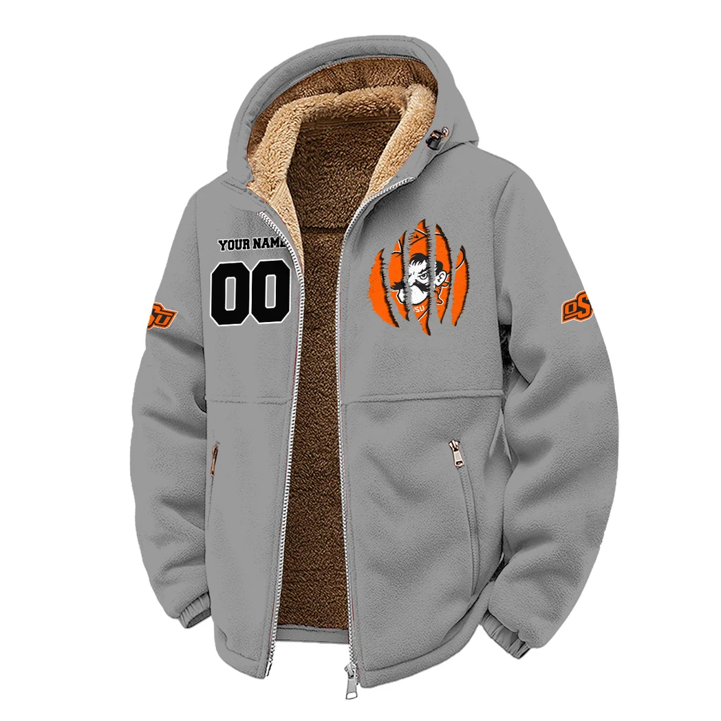 The Cowboy Spirit Winter Fleece Jacket, Luxe Microfleece Pullover HVN1449OS - Grey - Image 2