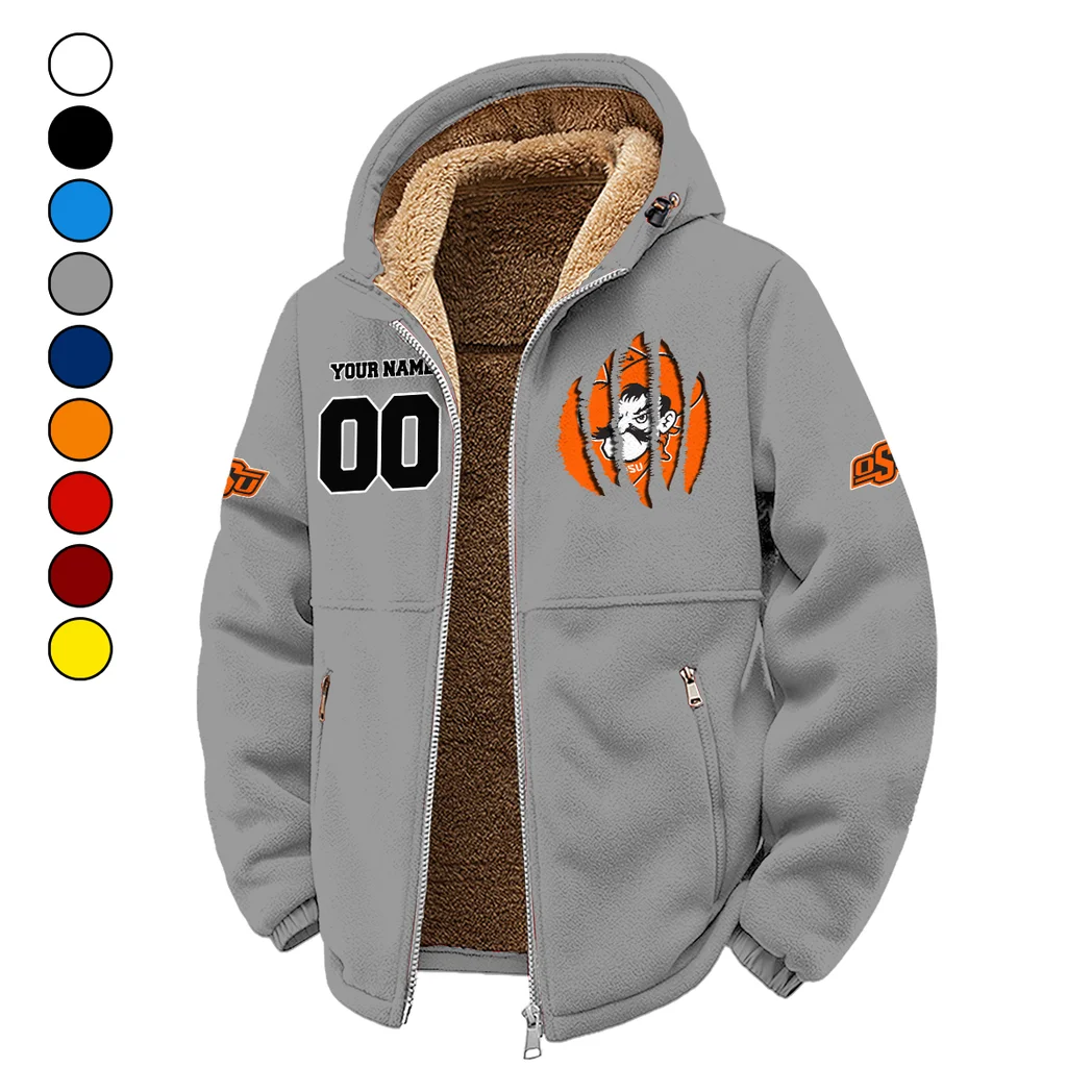 The Cowboy Spirit Winter Fleece Jacket, Luxe Microfleece Pullover HVN1449OS - Grey