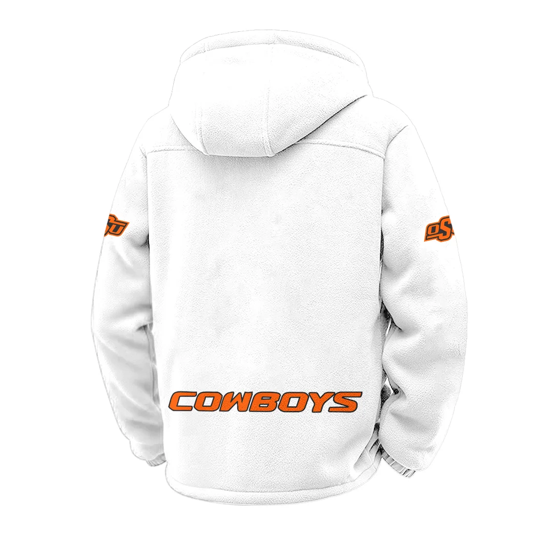 The Cowboy Spirit Winter Fleece Jacket, Luxe Microfleece Pullover HVN1449OS - White - Image 3