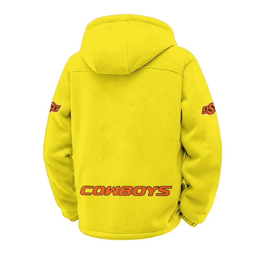 The Cowboy Spirit Winter Fleece Jacket, Luxe Microfleece Pullover HVN1449OS - Yellow - Image 3