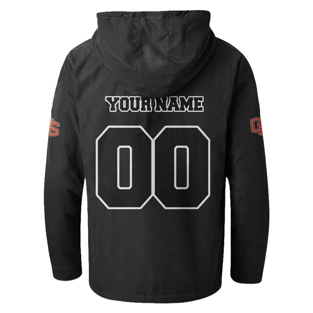 The Beaver Nation Flannel Hoodie, Athletic Lifestyle Fan Hoodie HVN1449OS - Black - Image 3
