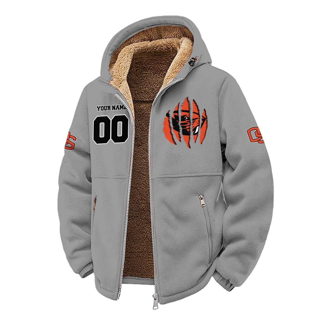 The Beaver Nation Winter Fleece Jacket, Brushed Interior Winter Fleece HVN1449OS - Grey - Image 2
