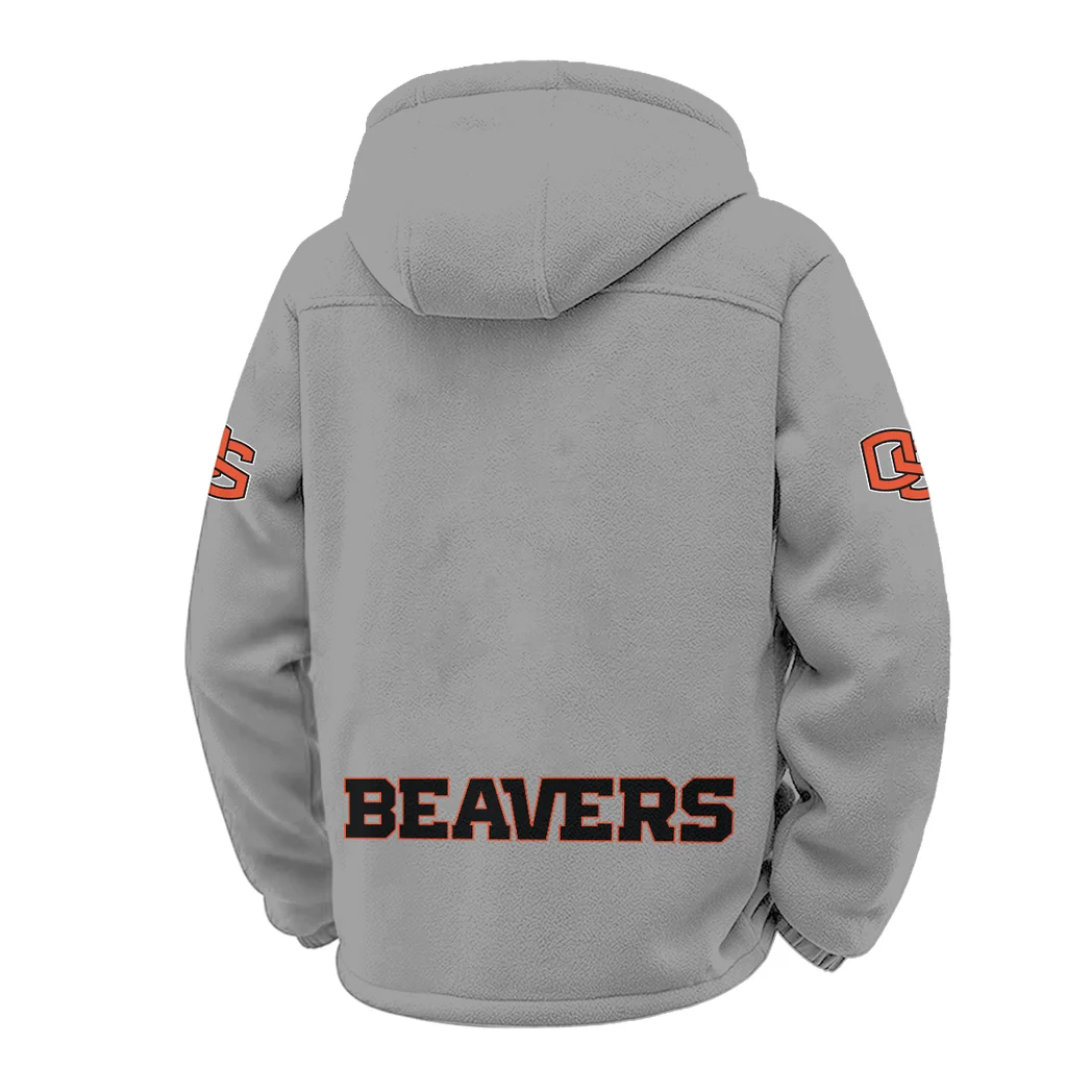 The Beaver Nation Winter Fleece Jacket, Brushed Interior Winter Fleece HVN1449OS - Grey - Image 3