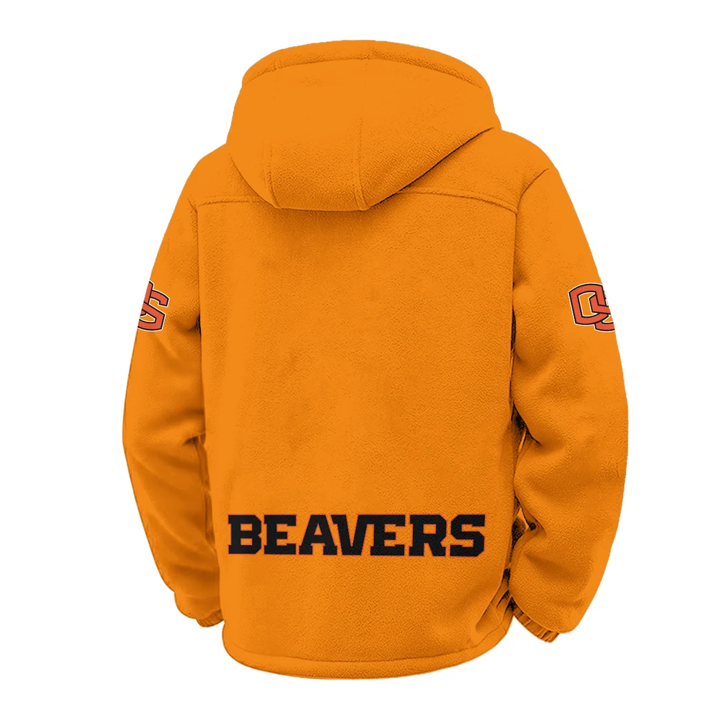 The Beaver Nation Winter Fleece Jacket, Brushed Interior Winter Fleece HVN1449OS - Orange - Image 3