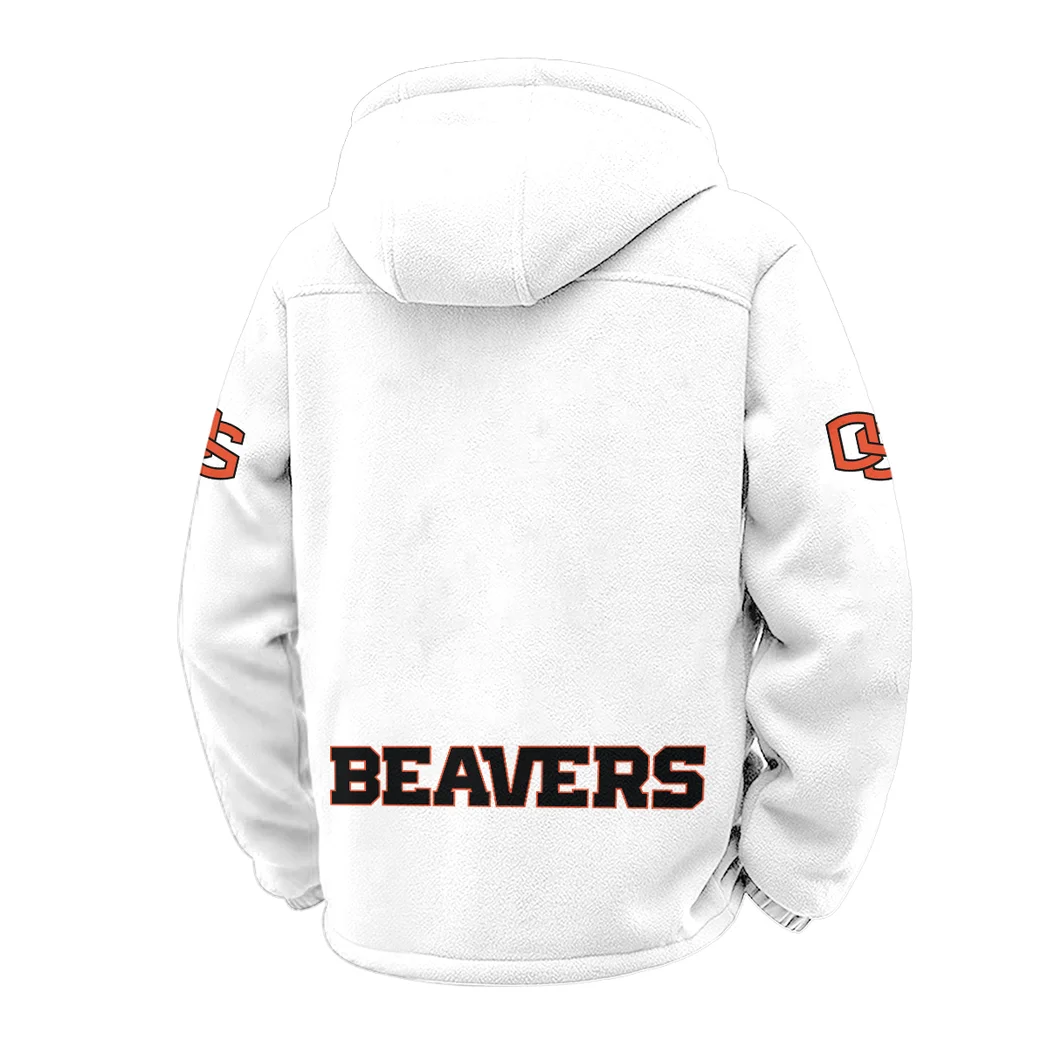 The Beaver Nation Winter Fleece Jacket, Brushed Interior Winter Fleece HVN1449OS - White - Image 3