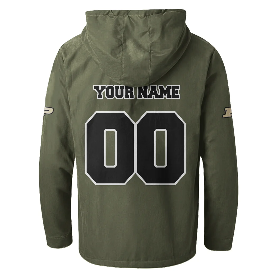 The Purdue Pride Flannel Hoodie, All-Season Fan Hoodie HVN1449PB - Green - Image 3