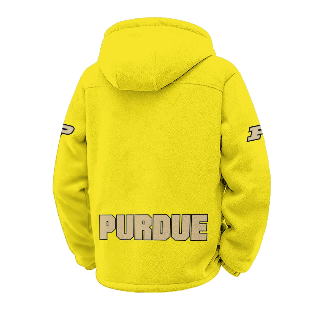 The Purdue Pride Winter Fleece Jacket, Anti-Pill Thermal Fleece HVN1449PB - Yellow - Image 3