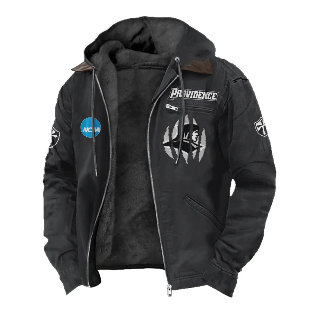 The Providence Pride Flannel Hoodie, Bold Supporter Flannel Hoodie HVN1449PF - Black - Image 2