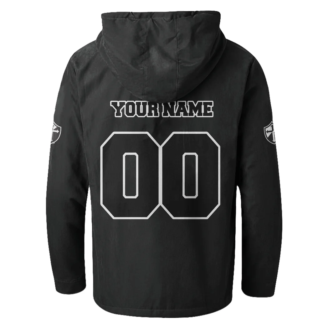 The Providence Pride Flannel Hoodie, Bold Supporter Flannel Hoodie HVN1449PF - Black - Image 3