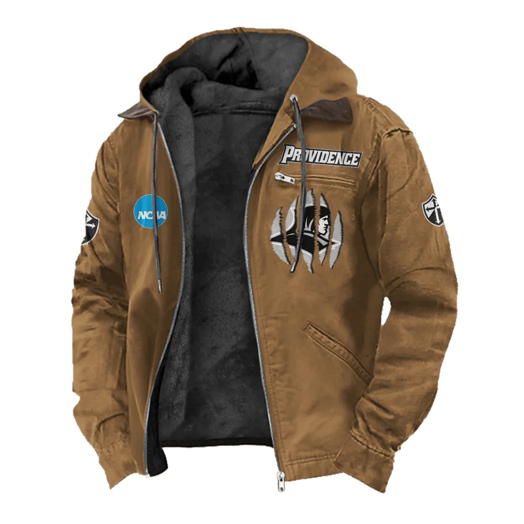 The Providence Pride Flannel Hoodie, Bold Supporter Flannel Hoodie HVN1449PF - Camel - Image 2