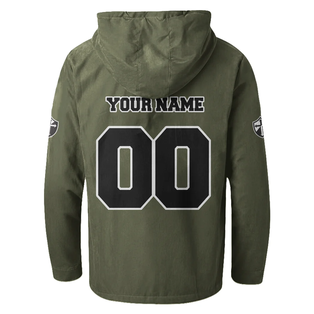 The Providence Pride Flannel Hoodie, Bold Supporter Flannel Hoodie HVN1449PF - Green - Image 3