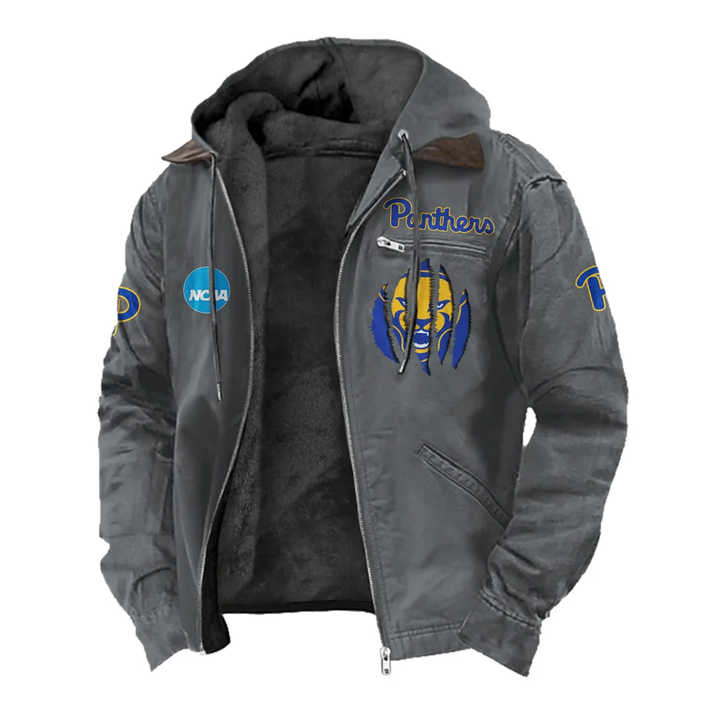 The Pitt Force Flannel Hoodie, True Fan Hooded Flannel HVN1449PP - Gray - Image 2