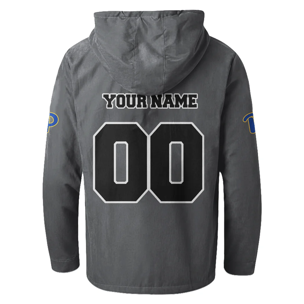 The Pitt Force Flannel Hoodie, True Fan Hooded Flannel HVN1449PP - Gray - Image 3