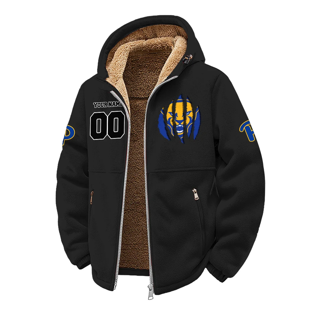 The Pitt Force Winter Fleece Jacket, Warm Core Loft Fleece HVN1449PP - Black - Image 2