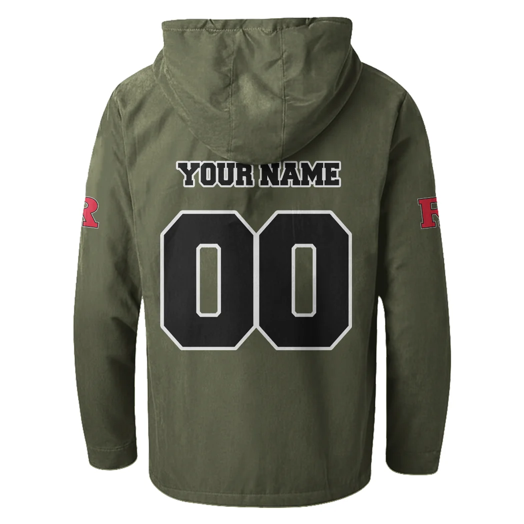 The Rutgers Pride Flannel Hoodie, Loyal Supporter Sport Hoodie HVN1449RS - Green - Image 3