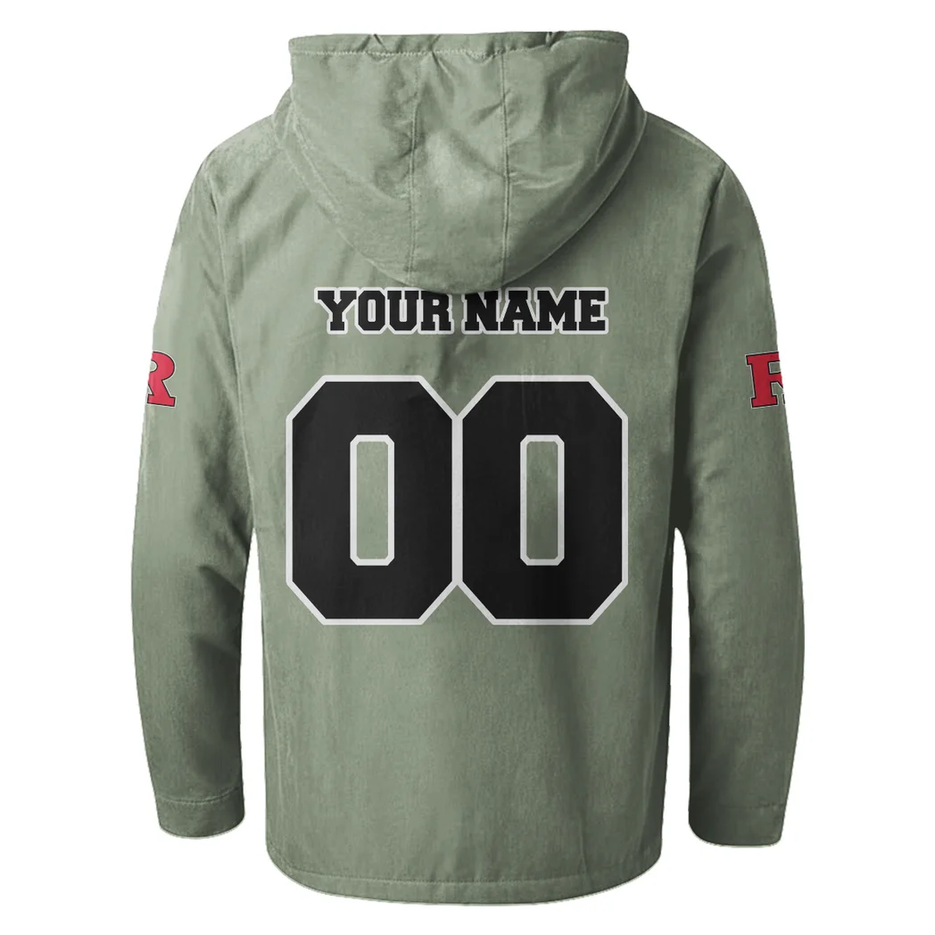 The Rutgers Pride Flannel Hoodie, Loyal Supporter Sport Hoodie HVN1449RS - Light Green - Image 3
