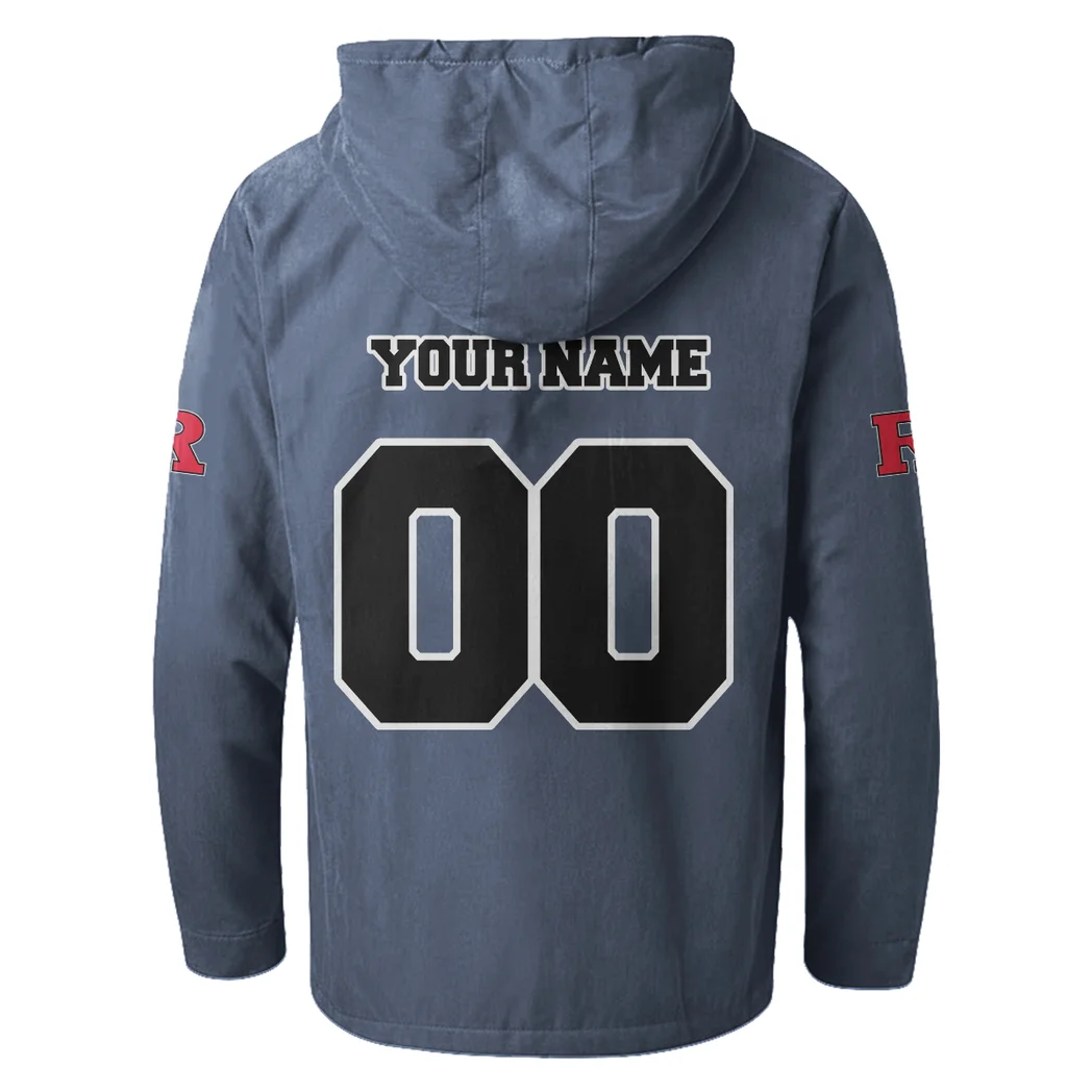 The Rutgers Pride Flannel Hoodie, Loyal Supporter Sport Hoodie HVN1449RS - Navy Blue - Image 3
