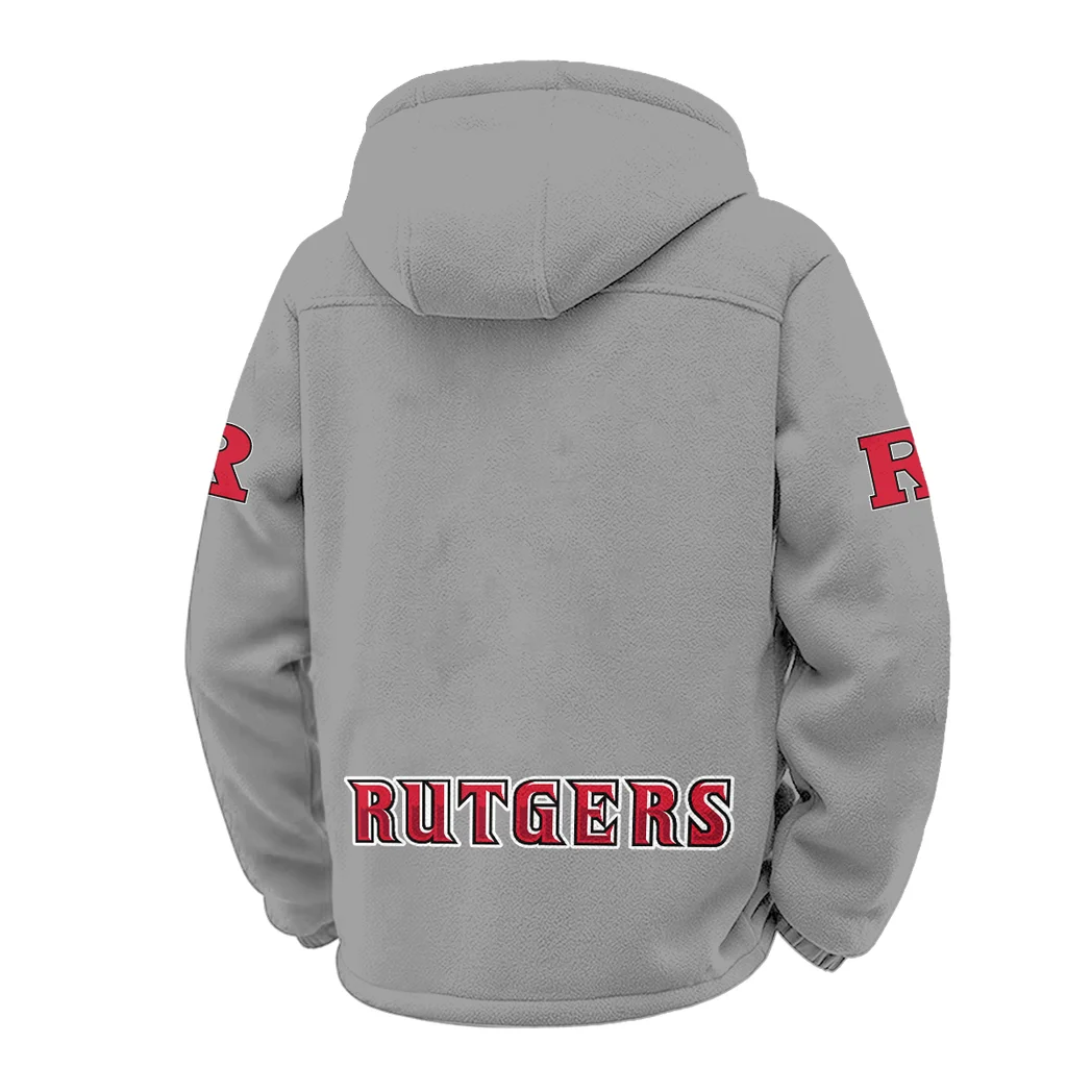 The Rutgers Pride Winter Fleece Jacket, Premium Fleece Barrier HVN1449RS - Grey - Image 3