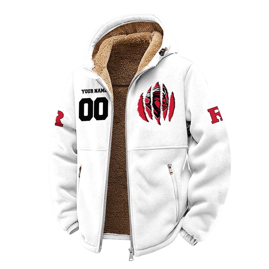 The Rutgers Pride Winter Fleece Jacket, Premium Fleece Barrier HVN1449RS - White - Image 2