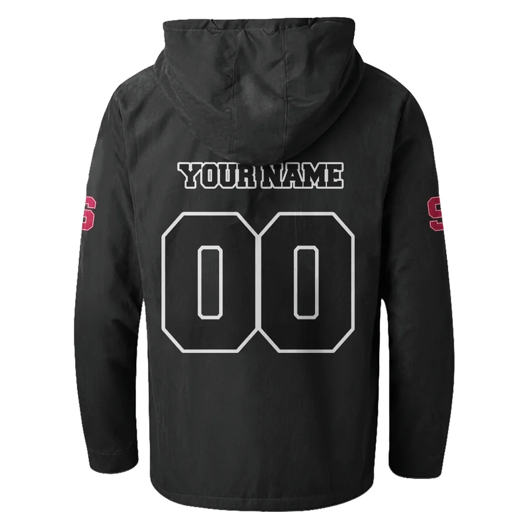 The Stanford Spirit Flannel Hoodie, Fan Pride Hooded Flannel HVN1449SC - Black - Image 3