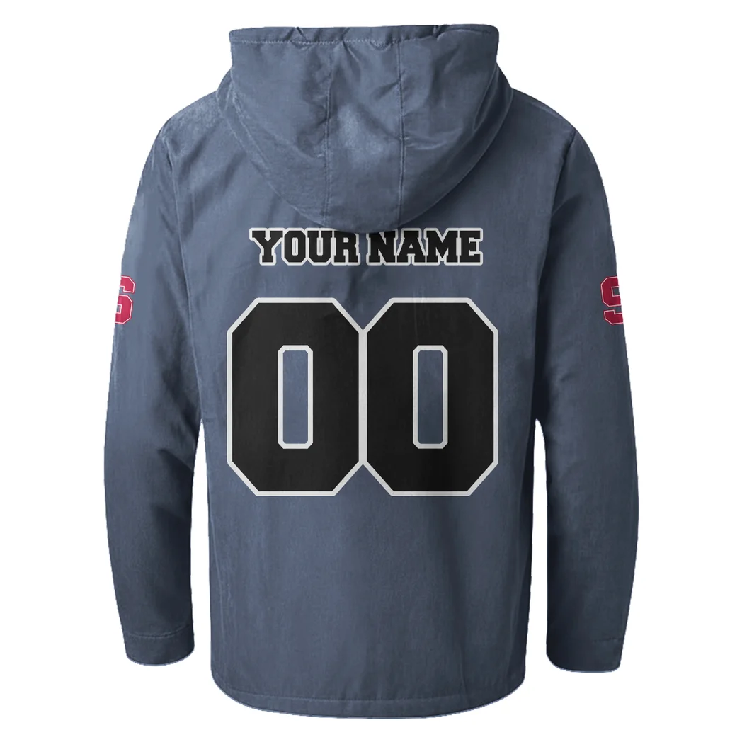 The Stanford Spirit Flannel Hoodie, Fan Pride Hooded Flannel HVN1449SC - Navy Blue - Image 3