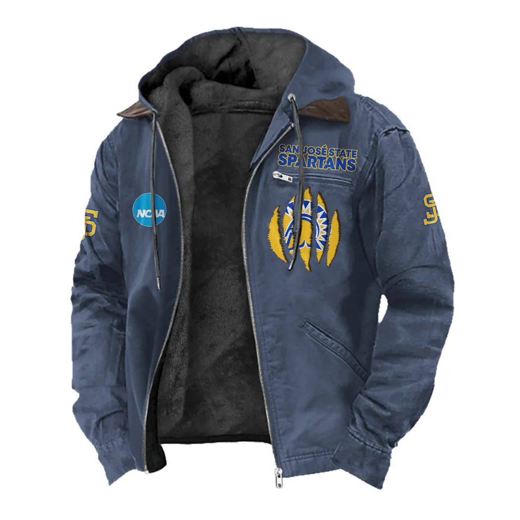 The Silicon Valley Stars Flannel Hoodie, Everyday Game Fan Hoodie HVN1449SJ - Navy Blue - Image 2