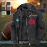 The Mustang Elite Flannel Hoodie, Warm Sport Spirit Hoodie HVN1449SM - Black
