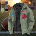 The Mustang Elite Flannel Hoodie, Warm Sport Spirit Hoodie HVN1449SM - Light Green