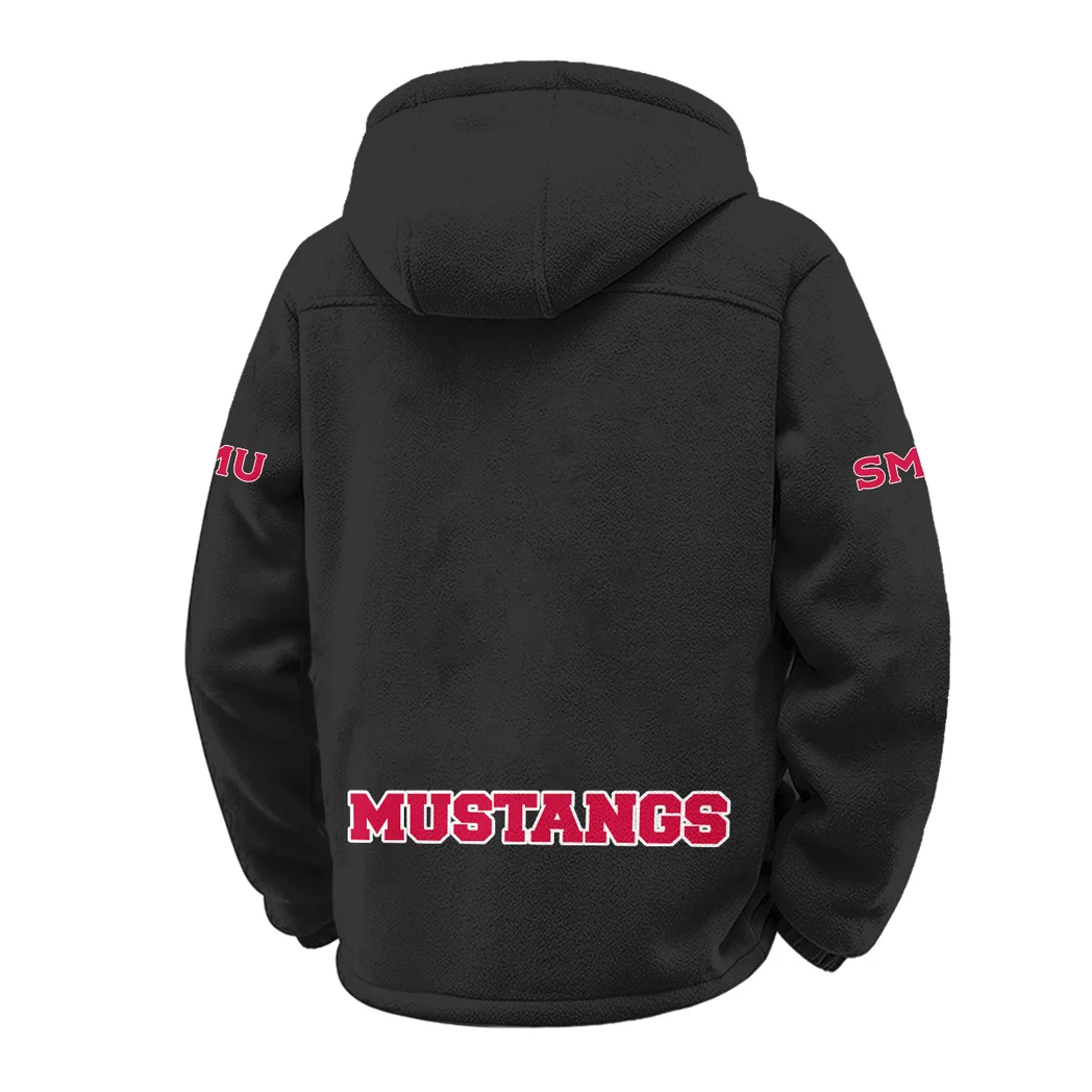 The Mustang Elite Winter Fleece Jacket, Extreme Cold Fleece Coat HVN1449SM - Black - Image 3