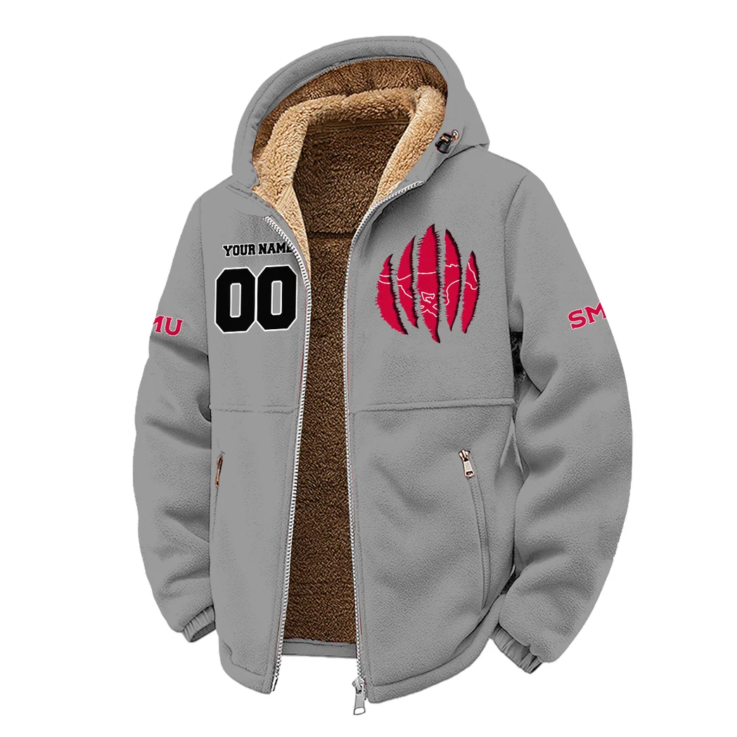 The Mustang Elite Winter Fleece Jacket, Extreme Cold Fleece Coat HVN1449SM - Grey - Image 2