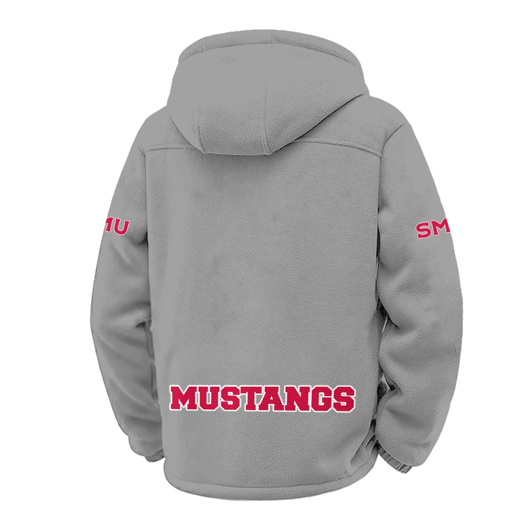The Mustang Elite Winter Fleece Jacket, Extreme Cold Fleece Coat HVN1449SM - Grey - Image 3
