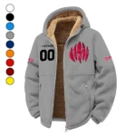 The Mustang Elite Winter Fleece Jacket, Extreme Cold Fleece Coat HVN1449SM - Grey