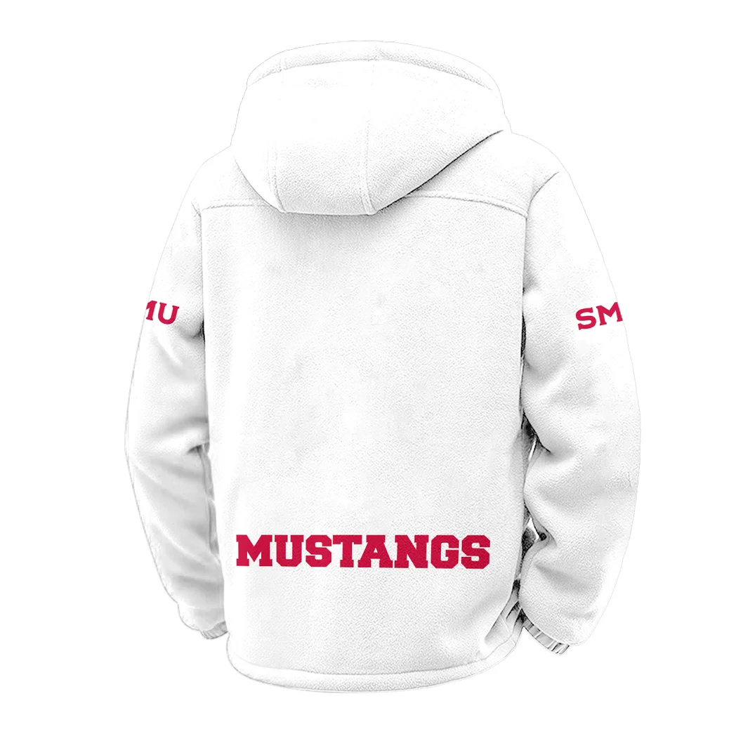 The Mustang Elite Winter Fleece Jacket, Extreme Cold Fleece Coat HVN1449SM - White - Image 3