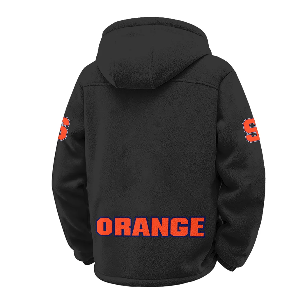 The Orange Spirit Winter Fleece Jacket, Insulated Sport Hoody HVN1449SO - Black - Image 3