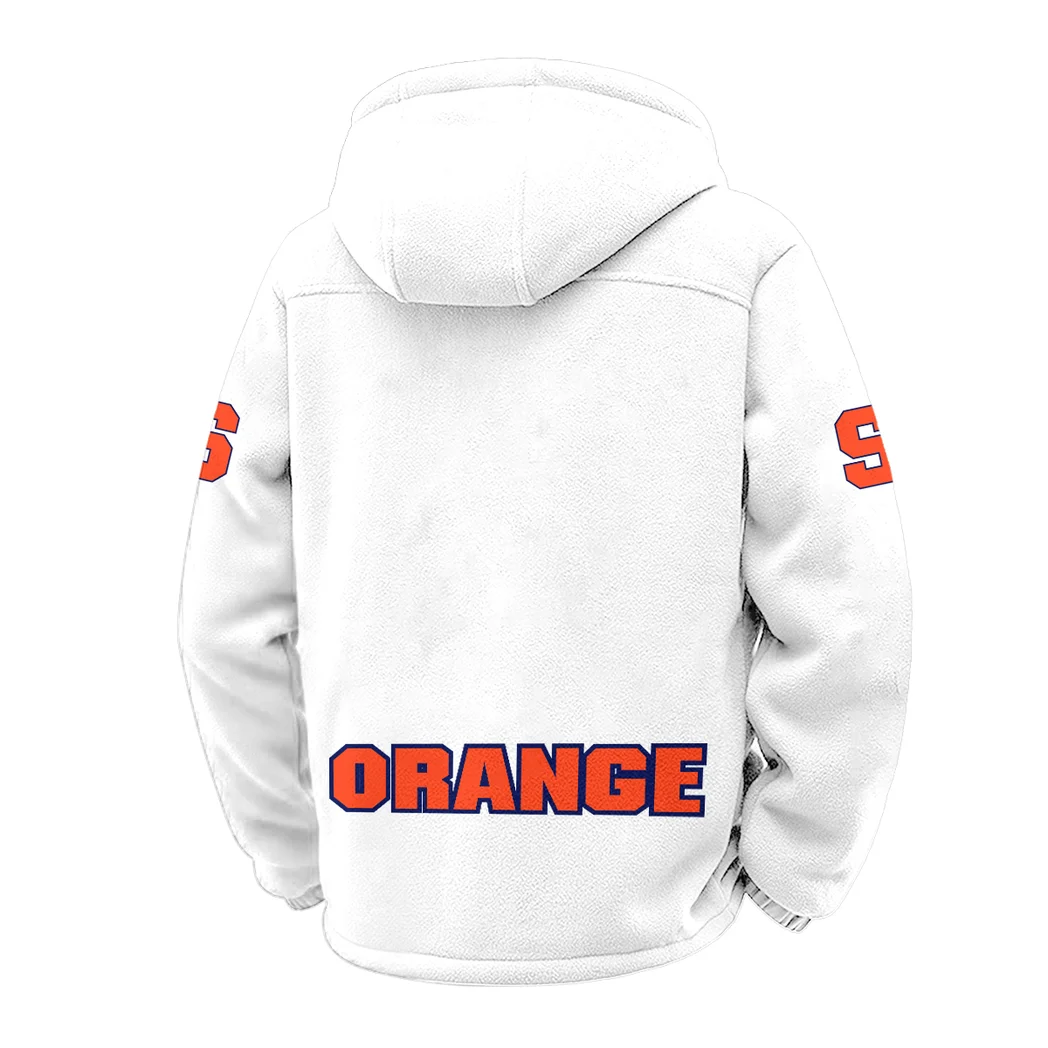 The Orange Spirit Winter Fleece Jacket, Insulated Sport Hoody HVN1449SO - White - Image 3