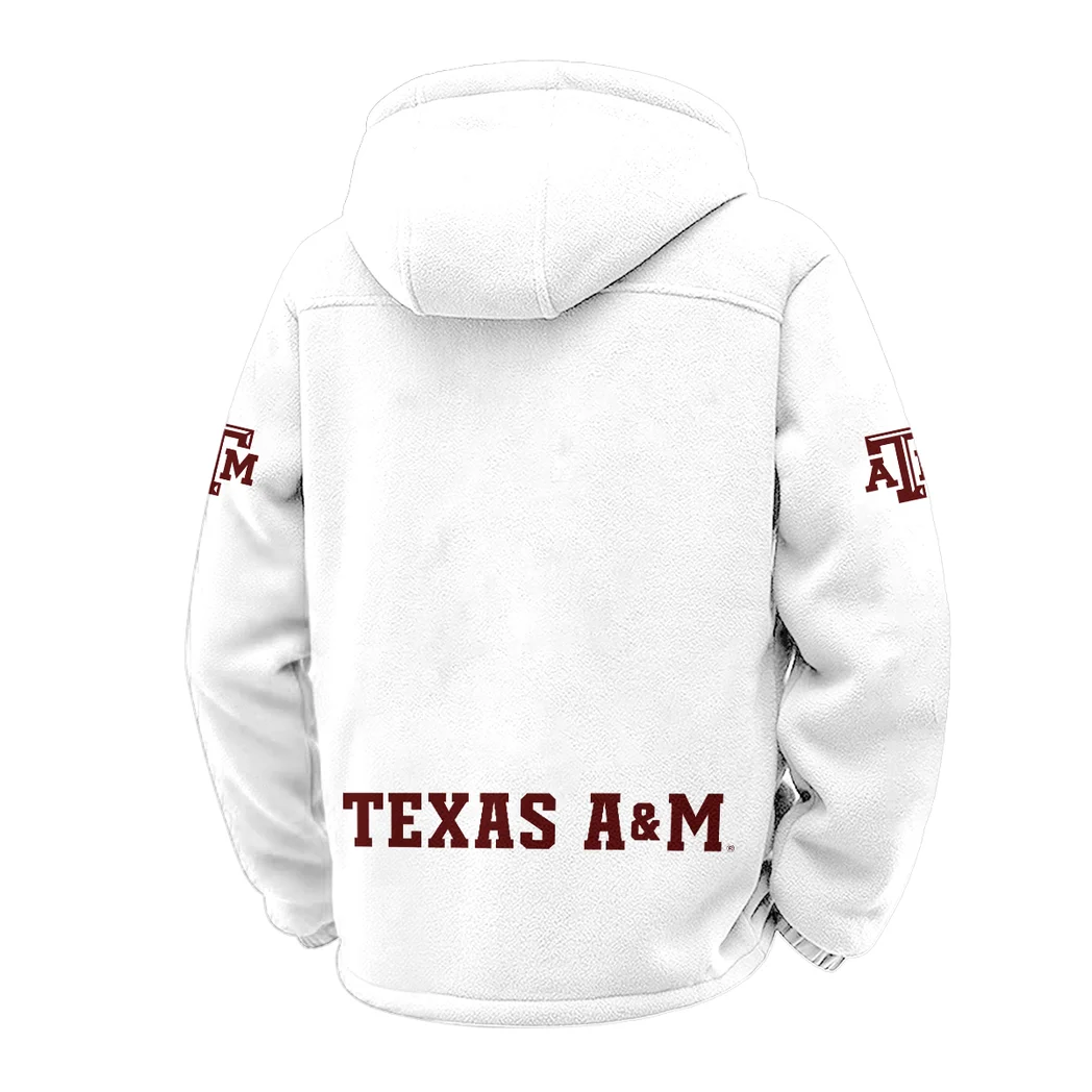 The Aggies Winter Fleece Jacket, Sub-Zero Fleece Jacket HVN1449TA - White - Image 3
